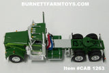 Item #CAB 1263 Dark Green Lime Green Kenworth W900A Day Cab - 1/64 Scale - DCP
