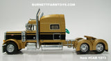 Item #CAB 1273 Gold Black Peterbilt 379 70-inch Mid Roof Sleeper - 1/64 Scale - DCP by First Gear