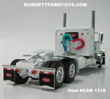 Item #CAB 1318 White Long Frame Peterbilt 389 Pride-N-Class 36-inch Flattop Sleeper - 1/64 Scale - DCP by First Gear