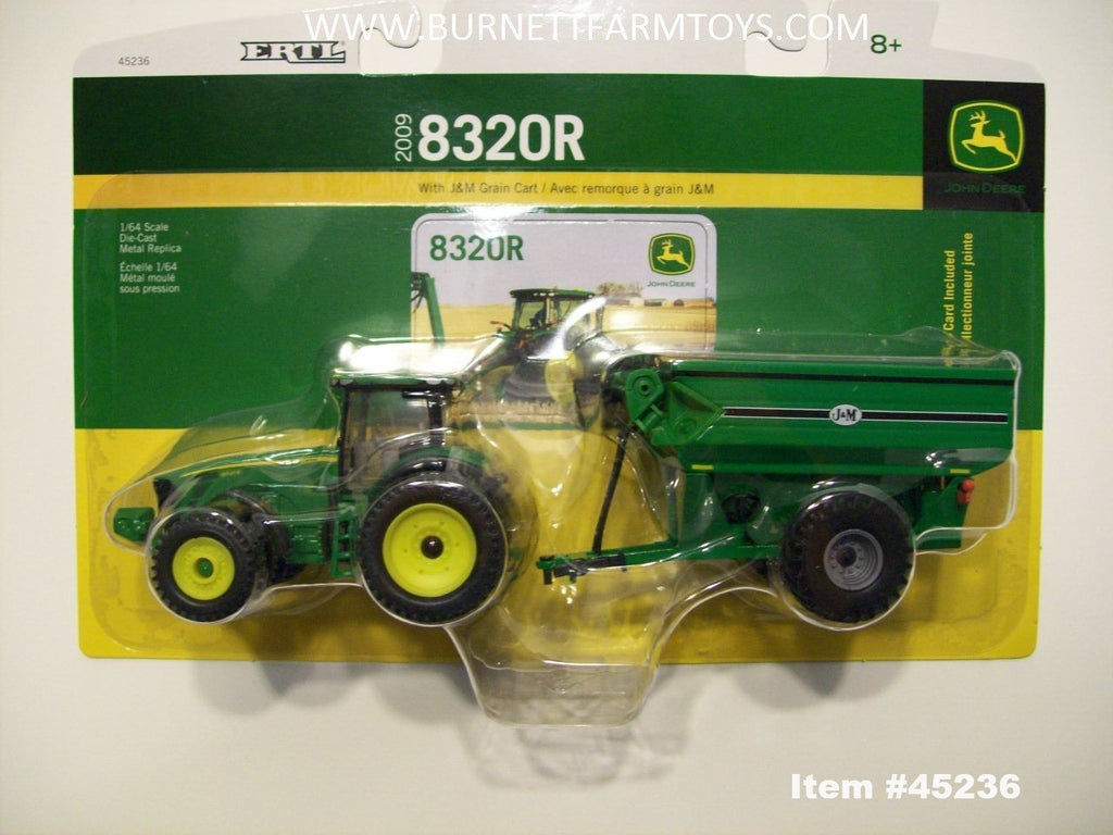 Item #45236 John Deere 8320R J&M Grain Cart Set - 1/64 Scale - Ertl / Tomy