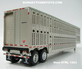 Item #TRL 1263 Silver Tandem Axle Wilson Silver Star Livestock Trailer - 1/64 Scale - DCP