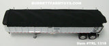 Item #TRL 1318 White Sided Black Tarp Silver Frame Tandem Axle East End Dump Trailer - 1/64 Scale - DCP by First Gear