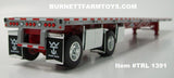 Item #TRL 1391 Silver Deck Red Frame Spread Axle Wilson Roadbrute Flatbed Trailer - 1/64 Scale - DCP by First Gear