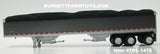 Item #TRL 1473 Gray Sided Black Tarp Silver Frame Tri-Axle Wilson Pacesetter Hopper Bottom Grain Trailer - 1/64 Scale - DCP by First Gear