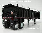 Item #TRL 1565 Black Sided Black Tarp Black Frame Tandem Axle EAST End Dump Trailer - 1/64 Scale - DCP by First Gear