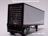 Item #TRL 0551 Chrome with Black Trim Single Axle Wabash Refrigerated Pup Trailer with Carrier Refrigerator Unit