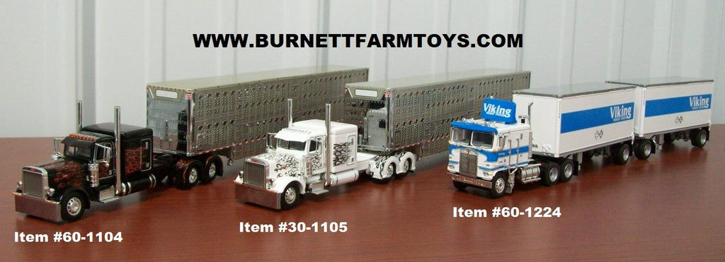 Peterbilt Livestocks and Viking Kenworth Pup Van Trailers