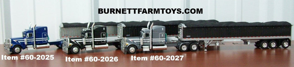 Peterbilt 379 63-inch Mid Roof Sleeper with Grain Trailers