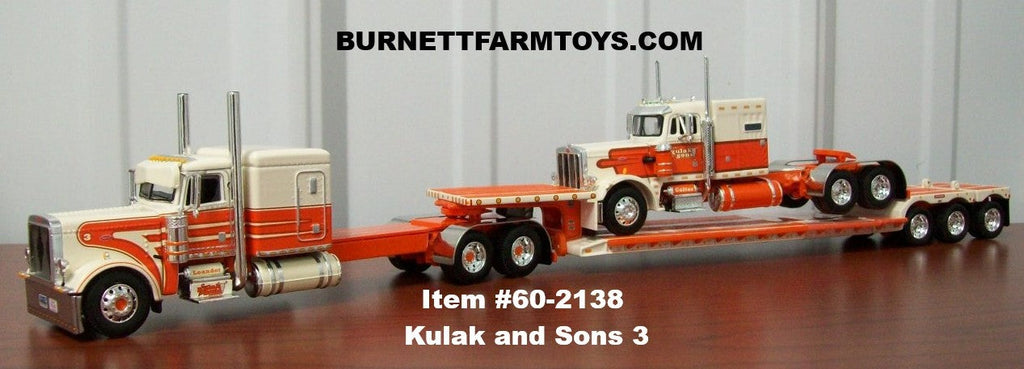 Kulak and Sons Peterbilt 389 and 359 with Machinery Trailer
