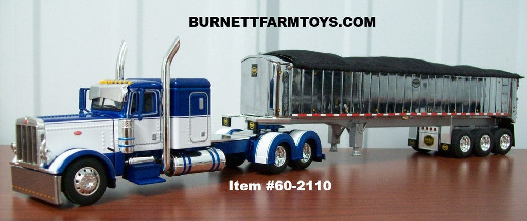 Blue White Peterbilt with MAC Coal Dump Trailer