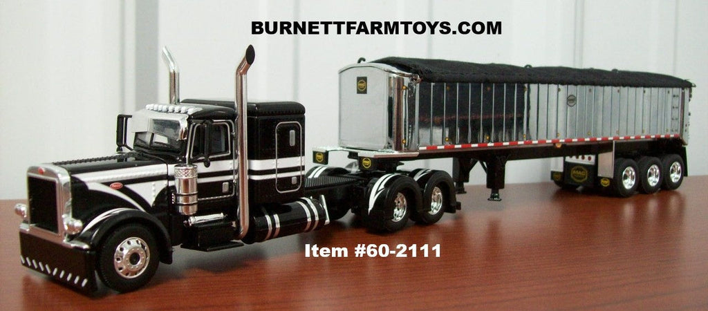 Black White Peterbilt with MAC Coal Dump Trailer
