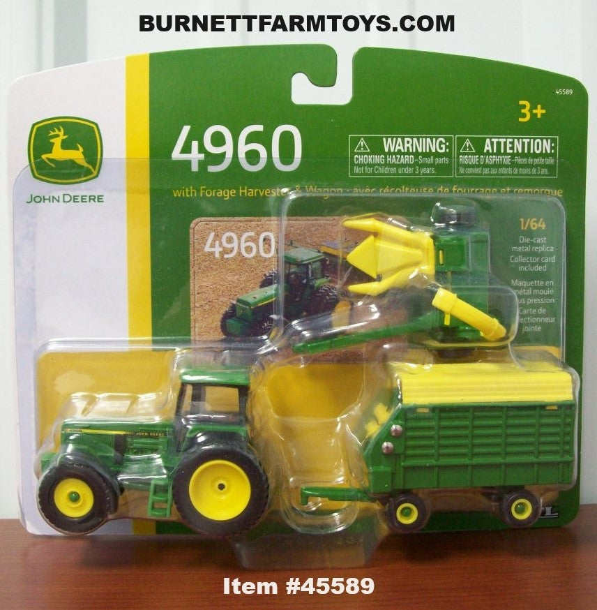John Deere 4960 Tractor with Forage Harvester and Wagon Set