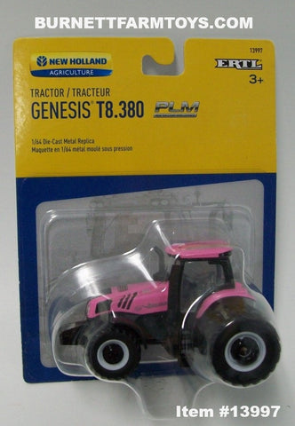 Item #13997 New Holland Pink Genesis T8.380 Tractor - 1/64 Scale – Ertl / Tomy