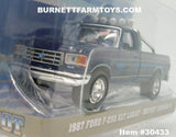 Item #30433 Blue 1987 Ford F-250 XLT Lariat Bigfoot Cruiser #1 - 1/64 Scale - Greenlight