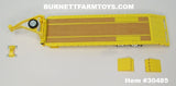 Item #30485 Yellow Tandem Axle Flatbed Gooseneck Trailer with Ramps - 1/64 Scale - Greenlight