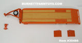 Item #30486 Orange Tandem Axle Flatbed Gooseneck Trailer with Ramps - 1/64 Scale - Greenlight