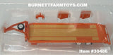 Item #30486 Orange Tandem Axle Flatbed Gooseneck Trailer with Ramps - 1/64 Scale - Greenlight