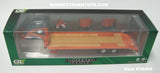 Item #30486 Orange Tandem Axle Flatbed Gooseneck Trailer with Ramps - 1/64 Scale - Greenlight