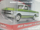 Item #37300-C Light Green White 1972 Chevrolet C-10 Custom Pickup Truck - 50th Anniversary Barrett Jackson - 1/64 Scale - Greenlight - Series 13
