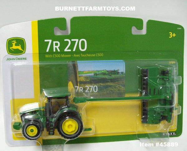 Item #45889 John Deere 7R 270 Tractor with C500 Mower - 1/64