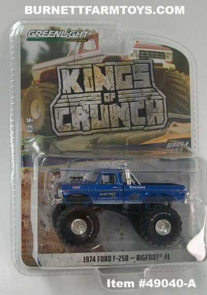 レア 1/64 グリーンライト1974 FORD F-250 BIGFOOT Amazon.com: KINGS OF CRUNCH 1974 Ford F-250 Monster Truck