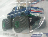 Item #49130-DCU Blue with Green Frame 1987 Ford F-250 Bigfoot #3 - Chase Unit - 1/64 Scale - Greenlight - Kings of Crunch Series 13