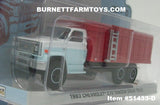Item #51433-D White Baby Blue 1983 Chevrolet C70 Tandem Axle Grain Truck with Red Bed - 1/64 Scale - Greenlight