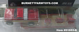 Item #51653-B Red Gold Silver 1987 Lifted GMC K-2500 Pickup Truck with Toolbox and Red Tandem Axle Flatbed Gooseneck Trailer with Ramps - 1/64 Scale - Greenlight