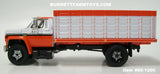 Item #60-1200 White Orange Black Stripe Chevrolet C65 Single Axle Grain Truck with White Orange Bed - 1/64 Scale - DCP by First Gear