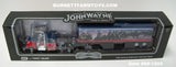 Item #60-1205 John Wayne Courage Edition Blue Red White Outline Kenworth W900A 60-inch Flattop Sleeper with Tandem Axle 40-foot Vintage Van Trailer - 1/64 Scale - DCP by First Gear