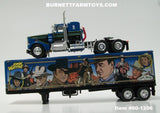 Item #60-1206 John Wayne Comic Edition Blue Black Yellow Outline Kenworth W900A 36-inch Sleeper with Tandem Axle 40-foot Vintage Van Trailer - 1/64 Scale - DCP by First Gear