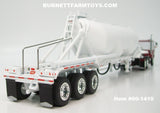 Item #60-1410 Burgundy White Freightliner COE with White Tri-Axle Heil 3-Bay Pneumatic Tanker Trailer - 1/64 Scale - DCP by First Gear