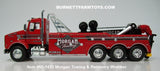 Item #60-1433 Morgan Towing and Recovery Red Gray and Black Stripe Kenworth T880 Day Cab with Tri-Axle Miller Century 9055 Wrecker - 1/64 Scale - DCP by First Gear
