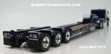 Item #60-1513 Three-Toned Blue Gold Outline Peterbilt 351 36-inch Flattop Sleeper with Dark Blue Tri-Axle Talbert Lowboy Trailer with Detachable Neck - 1/64 Scale - DCP by First Gear