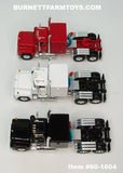 Item #60-1604 Black White Red Mack R Model 60-inch Sleeper Trio Set - 1/64 Scale - DCP by First Gear