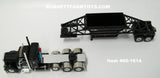 Item #60-1614 Black Tri-Axle Peterbilt 379 36-inch Flattop Sleeper with Black Tandem Axle Manac CPS Bottom Dump Trailer - 1/64 Scale - DCP by First Gear