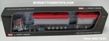 Item #60-1632 Red Silver Kenworth W900L Day Cab with Silver Sided Red Tarp Black Frame East Genesis II 31-foot and 20-foot Michigan Train End Dump Trailers - 1/64 Scale – DCP by First Gear