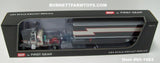 Item #60-1683 Black Cream Red Peterbilt 359 36-inch Flattop Sleeper with Black Cream Red Sided Silver Trim Red Frame Tandem Axle Vintage 40-foot Dry Goods Van Trailer - 1/64 Scale – DCP by First Gear