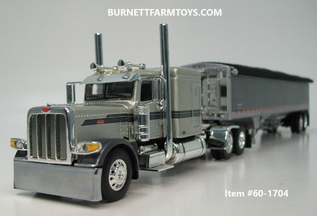 Item #60-1704 Silver Metallic Gun Metal Gray Black Outline Peterbilt 3 ...