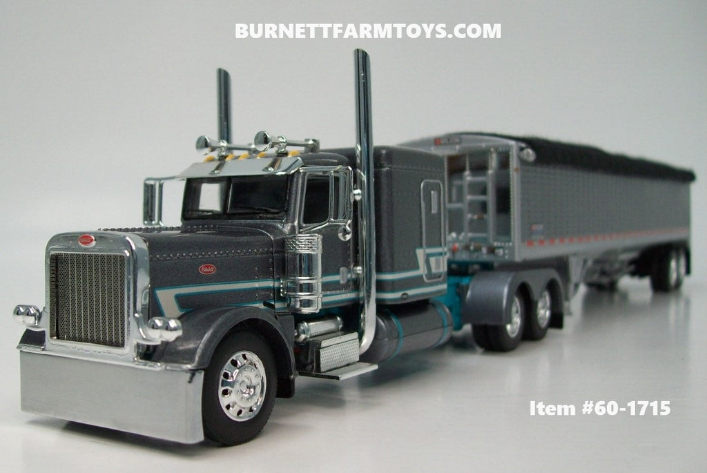 Item #60-1715 Gun Metal Gray Turquoise White Stripe Peterbilt 389 63-i ...