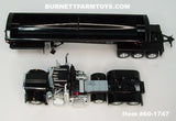 Item #60-1747 Black Tri-Axle Peterbilt 359 Day Cab with Headache Rack and Black Tri-Axle SmithCo Side Dump Trailer - 1/64 Scale – DCP by First Gear