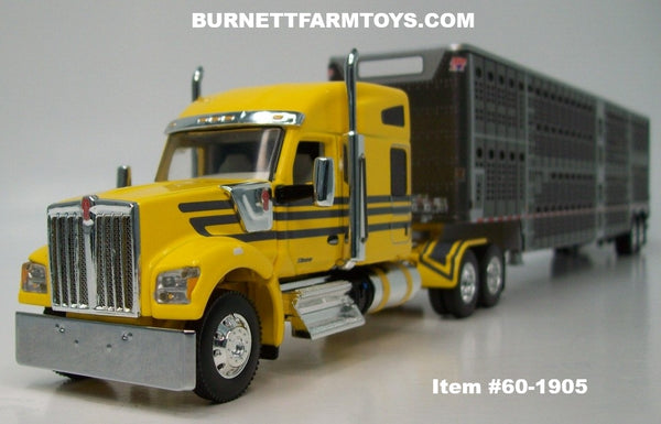 Item #60-1905 Yellow Gun Metal Gray Stripe Kenworth W990 76-inch