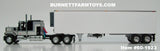 Item #60-1923 Black Gray GMC General 60-inch Flattop Sleeper with White Sided Silver Trim Silver Frame Tandem Axle Vintage 40-foot Refrigerated Trailer with Thermo King Refrigerator - 1/64 Scale – DCP by First Gear