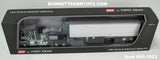 Item #60-1923 Black Gray GMC General 60-inch Flattop Sleeper with White Sided Silver Trim Silver Frame Tandem Axle Vintage 40-foot Refrigerated Trailer with Thermo King Refrigerator - 1/64 Scale – DCP by First Gear