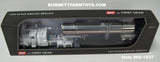 Item #60-1937 White Peterbilt 389 63-inch Flattop Sleeper with Polished Tandem Axle Brenner Sanitary Food Grade Tanker Trailer - 1/64 Scale – DCP by First Gear
