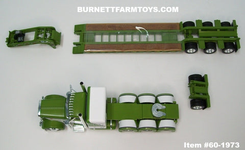 Item #60-1973 Olive Green White Black Outline Peterbilt 389