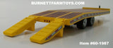 Item #60-1987 Yellow Tandem Axle Bumper Hitch Beaver Tail Tag Trailer with Ramps - 1/64 Scale – DCP by First Gear