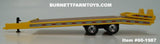 Item #60-1987 Yellow Tandem Axle Bumper Hitch Beaver Tail Tag Trailer with Ramps - 1/64 Scale – DCP by First Gear