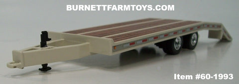 Item #60-1993 Marshmallow White Tandem Axle Bumper Hitch Beaver Tail Tag Trailer with Ramps - 1/64 Scale – DCP by First Gear