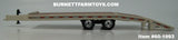 Item #60-1993 Marshmallow White Tandem Axle Bumper Hitch Beaver Tail Tag Trailer with Ramps - 1/64 Scale – DCP by First Gear